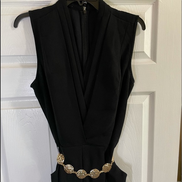 Black Jumpsuit with gold chain belt - Picture 6 of 10